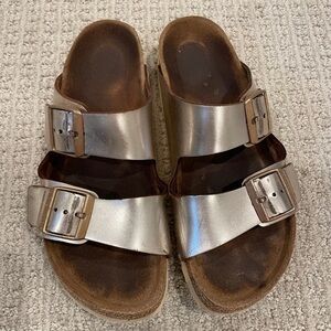 Birkenstock Arizona Soft Footbed - Metallic Leather - Copper Leather